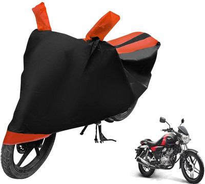 Auto Hub Two Wheeler Cover for Bajaj(V 150, Black, Orange)