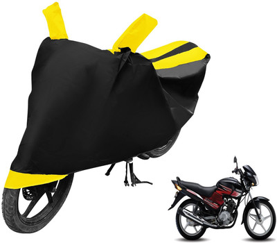 MOCKHE Two Wheeler Cover for Yamaha(YBR 125, Black, Yellow)
