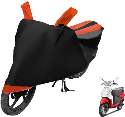 Auto Hub Two Wheeler Cover for Hero(Pleasure, Black, Orange)