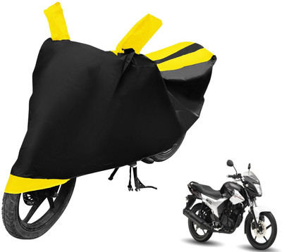 MOCKHE Two Wheeler Cover for Yamaha(SZ R, Black, Yellow)