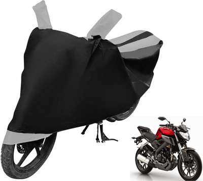 Auto Hub Two Wheeler Cover for Suzuki(Gixxer, Black, Silver)