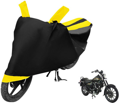 Auto Hub Two Wheeler Cover for Bajaj(Avenger 220 Street, Black, Yellow)