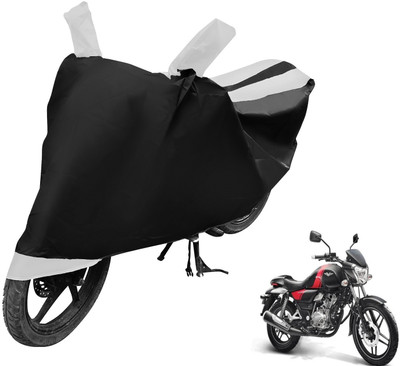 Auto Hub Two Wheeler Cover for Bajaj(V 150, Black, White)