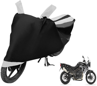 Auto Hub Two Wheeler Cover for Triumph(Tiger 800 XR, Black, White)