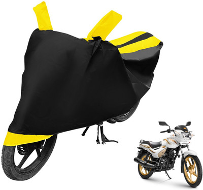 MOCKHE Two Wheeler Cover for TVS(Star City Plus, Black, Yellow)