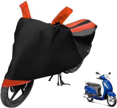 MOCKHE Two Wheeler Cover for Suzuki(Access 125, Black, Orange)