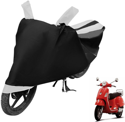 Auto Hub Two Wheeler Cover for Vespa(Vespa LX, Black, White)