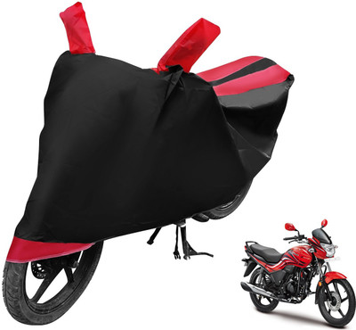 MOCKHE Two Wheeler Cover for Hero(Passion Xpro, Black, Red)