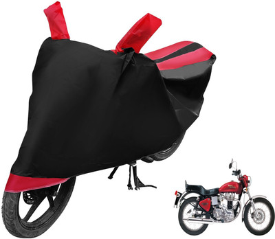 Auto Hub Two Wheeler Cover for Royal Enfield(Electra 4S, Black, Red)