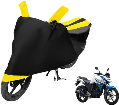 MOCKHE Two Wheeler Cover for Yamaha(FZ-S, Black, Yellow)