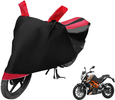 Auto Hub Two Wheeler Cover for KTM(Duke 390, Black, Red)