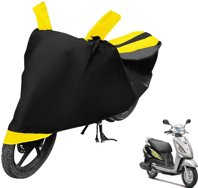MOCKHE Two Wheeler Cover for Suzuki(Swish, Black, Yellow)