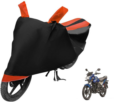 MOCKHE Two Wheeler Cover for Honda(CB Shine SP, Black, Orange)