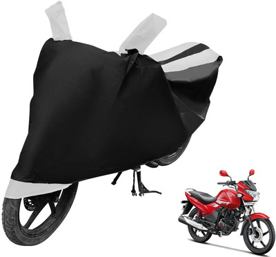 MOCKHE Two Wheeler Cover for Hero(Achiever, Black, White)