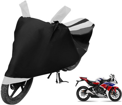 Auto Hub Two Wheeler Cover for Honda(CBR 1000RR, Black, White)