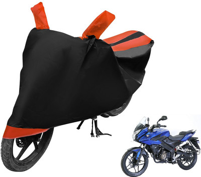 Auto Hub Two Wheeler Cover for Bajaj(Pulsar AS 150, Black, Orange)