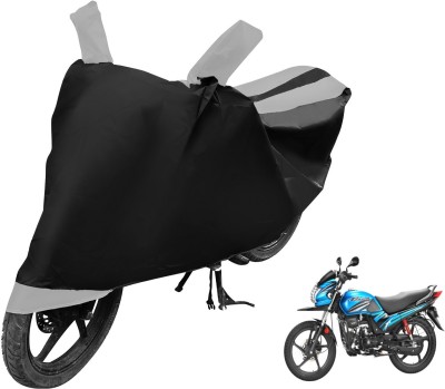 Auto Hub Two Wheeler Cover for Hero(Passion Pro TR, Black, Silver)