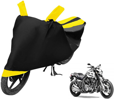 Auto Hub Two Wheeler Cover for Yamaha(VMAX, Black, Yellow)