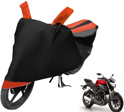 MOCKHE Two Wheeler Cover for Suzuki(Gixxer, Black, Orange)