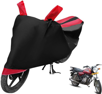 Auto Hub Two Wheeler Cover for Bajaj(Boxer AT, Black, Red)