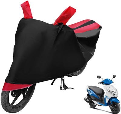 MOCKHE Two Wheeler Cover for Honda(Deo, Black, Red)