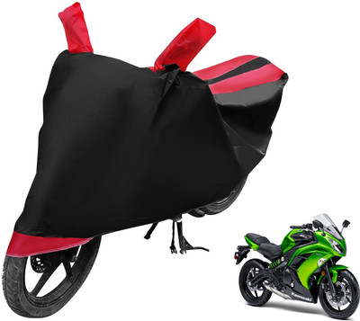 MOCKHE Two Wheeler Cover for Kawasaki(Ninja 650, Black, Red)