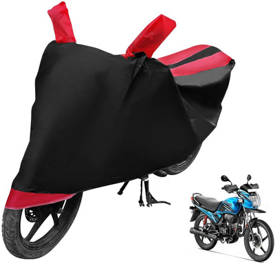Auto Hub Two Wheeler Cover for Hero(Passion Pro, Black, Red)