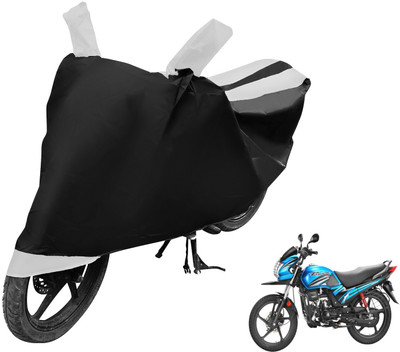 Auto Hub Two Wheeler Cover for Hero(Passion Pro TR, Black, White)
