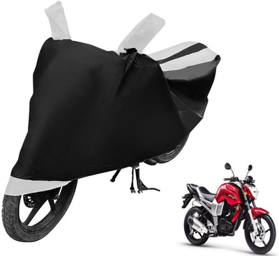 Auto Hub Two Wheeler Cover for Yamaha(FZ, Black, White)