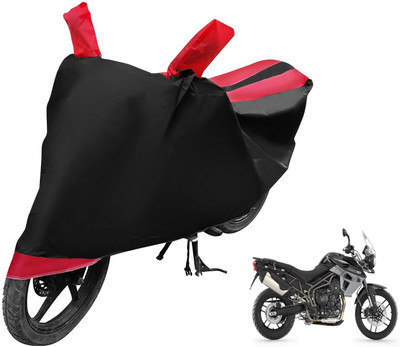 MOCKHE Two Wheeler Cover for Triumph(Tiger 800 XR, Black, Red)