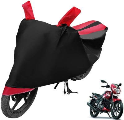 Auto Hub Two Wheeler Cover for TVS(Flame SR125, Black, Red)