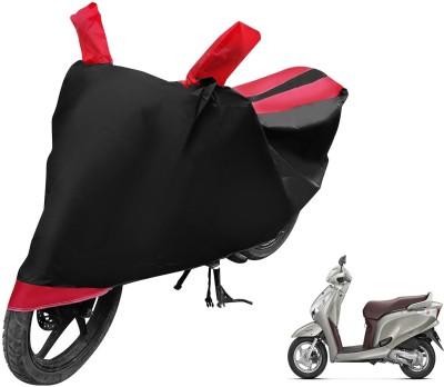 MOCKHE Two Wheeler Cover for Honda(Aviator, Black, Red)