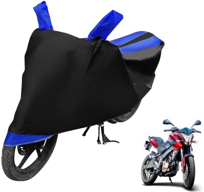 MOCKHE Two Wheeler Cover for Bajaj(Pulsar 200 NS DTS-i, Black, Blue)