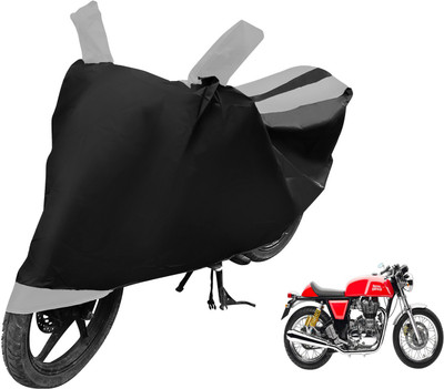 Auto Hub Two Wheeler Cover for Royal Enfield(Continental GT, Black, Silver)
