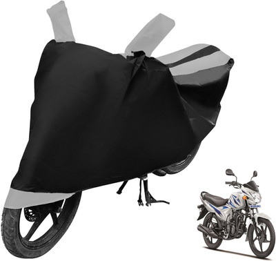Auto Hub Two Wheeler Cover for Suzuki(Hayate, Black, Silver)