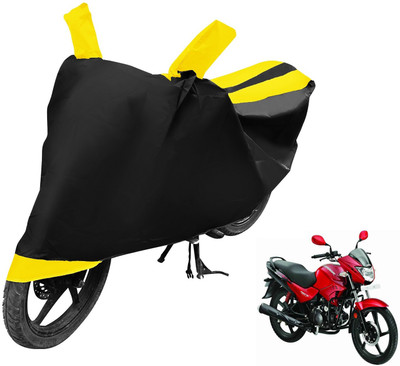 Auto Hub Two Wheeler Cover for Hero(Glamour FI, Black, Yellow)