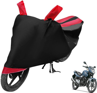 Auto Hub Two Wheeler Cover for Suzuki(GS 150R, Black, Red)