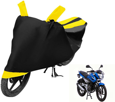 MOCKHE Two Wheeler Cover for Bajaj(XCD 125cc, Black, Yellow)