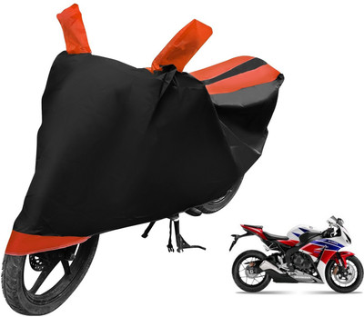 MOCKHE Two Wheeler Cover for Honda(CBR 1000RR, Black, Orange)
