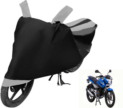Auto Hub Two Wheeler Cover for Bajaj(XCD 125cc, Black, Silver)