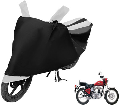 Auto Hub Two Wheeler Cover for Royal Enfield(Electra 4S, Black, White)