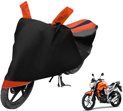 Auto Hub Two Wheeler Cover for Yamaha(FZ16, Black, Orange)