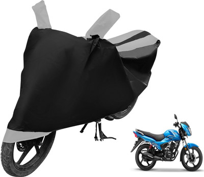 Auto Hub Two Wheeler Cover for TVS(Victor New, Black, Silver)
