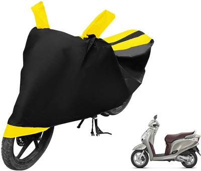 Auto Hub Two Wheeler Cover for Honda(Aviator, Black, Yellow)