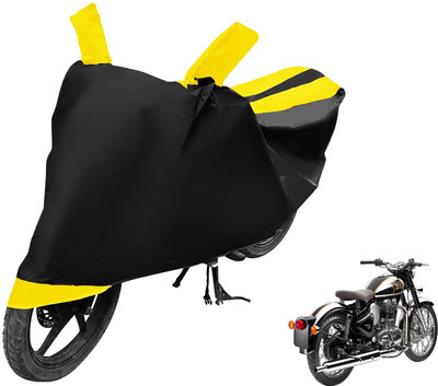 Auto Hub Two Wheeler Cover for Royal Enfield(Classic Chrome, Black, Yellow)