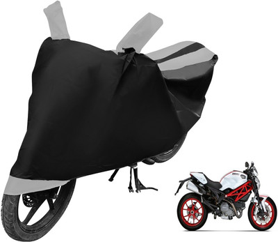 MOCKHE Two Wheeler Cover for Ducati(Monster 796 S2R, Black, Silver)