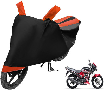 Auto Hub Two Wheeler Cover for Yamaha(SS 125, Black, Orange)
