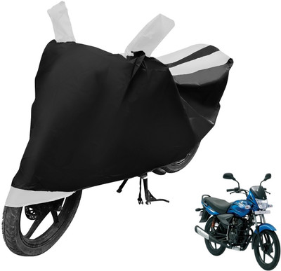 MOCKHE Two Wheeler Cover for Bajaj(Platina 125, Black, White)