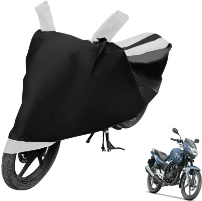 MOCKHE Two Wheeler Cover for Suzuki(GS 150R, Black, White)