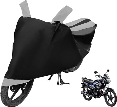 MOCKHE Two Wheeler Cover for Hero(Splendor NXG, Black, Silver)